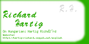 richard hartig business card